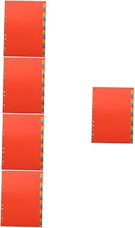 Ciieeo 5 Conjuntos Divisor De Índice A4 Pastas Coloridas De Notebook Digital Divisórias De Pastas Divisórias De Página A4 Abas De Fichário De Escritório A4 Divisórias De Bloco De Notas