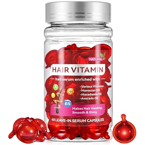 HUALIJIA Hair Treatment Serum, Hair Vitamin Serum for Women & Men - Argan Macadamia Avocado Oils Enriched with Vitamins A C E Pro B5, No Need Rinse, Suit for All Hair Types Cover