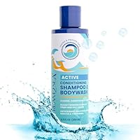 Shampoo und Conditioner, Körperwaschmittel 3 in 1 für Schwimmer - Riff-sicheres Schwimmer-Shampoo für Männer, Frauen oder Kinder - Ganz natürliches organisches Conditioner - 250 ml