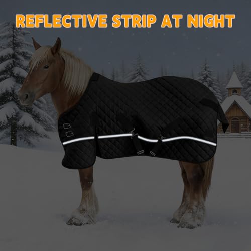 Kistrba 48in Pony/Mini Horse/Foal/Miniature Horse Blanket, 200g Midweight Stable Turn Out Blanket, Rugged Waterproof Pongee Fabric by Kistrba - Image 9