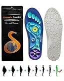 HSIXHAF Plantillas Magnéticas, Plantillas Para Zapatos De Trabajo Para Aliviar La Fascitis Plantar Reflexología Plantillas De Acupresión Plantillas Ortopédicas Para Hombres Y Mujeres(Azul, S)