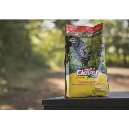 Evolved Habitats EVOLVED HARVEST ProVide Clover with Chicory Food Plot for Deer - Provides Year-Round High Protein Forage, 2 Lbs.