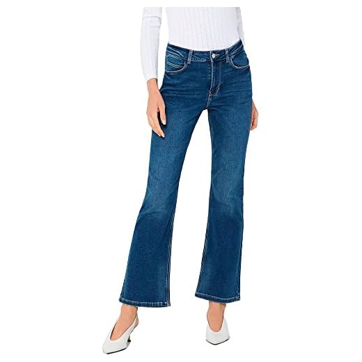 JdY Damen JDYNWFLORA Neela Life HW FLR MB01 DNM NO Jeans, Medium Blue Denim, 25/32