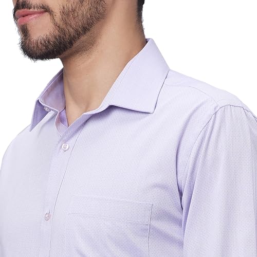 Image of Raymond Slim Fit Pure Cotton Structure Pattern Semi Cut Away Collar Formal Shirt