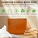 3 PCS Sandalwood Soap, Natural Exfoliating 4in1 Hair, Body, Face & Shaving Mens Bar Soap with Plant-Based Cleanser, Organic Handmade Bath Deodorant Moisturizing Shower for Women All Skin Types