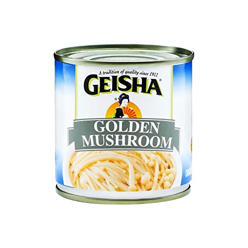 GEISHA Golden Mushroom 4OZ. (Pack of 12), Enoki(Golden Mushroom) | Halal Certified － NON-GMO － Gluten Free－Only 15 Calories per Container