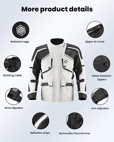 Ilm Motorcycle Jacket Adventure Men's Riding Armored Airflow Jackets Dirt Bike Touring Waterproof All Season Model Rl01 #TOP6