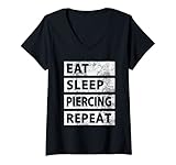 Photo Gallery donna mangiare sonno piercing ripetere divertente piercing maglietta con collo a v Photo Gallery donna mangiare sonno piercing ripetere divertente piercing maglietta con collo a v