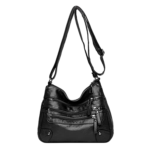 Sac à bandoulière rétro clouté en nylon matelassé pour femme