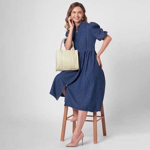 Image of Caprese Primea Medium Tote Bag for Women with Adjustable & Detachable Straps | Stylish, Durable, Multi-Compartment Design for Work, Travel, Shopping | Large Capacity, Ideal for Tab