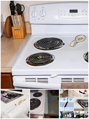 Silicone Kitchen Stove Gap Covers, Kitchen Counter Gap Anti-Slip Non-Tacky Filler Seals Spills Between Counter, Stovetop, Oven, Washer, heat-resistant，Set of 2 (21Inches, Translucent) by liboyixi — view 5