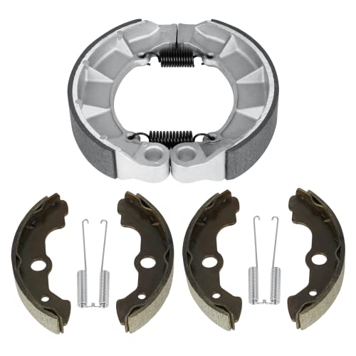 Chabushi Brake Shoes Front Rear Set for Honda Fourtrax Rubicon 500 TRX500FA 2001-2004, Fourtrax Foreman Rubicon Gpscape 500 TRX500FGA 2004, 3 Set Drum Brake Parking Shoes