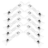 Mobestech 10pièces Porte-affiches Transparent Pinces Pour Vêtements Porte-affiches à Pince Fournitures Pour Magasins Pour Affichage Prix Et Produits