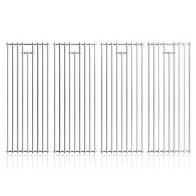 DPZM 4Pack 19.25" Stainless Steel Cooking Grates Replacement Parts For16517 Bull 8248 LP, 18249 NG, Angus 47628, Brahma, Lonestar Select 87048,87049, Outlaw Steer Premium, 7 Burner Premium 18248,18249