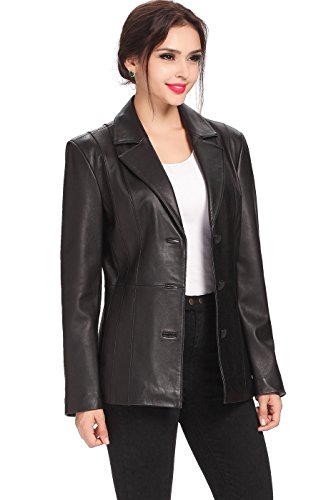 BGSD Women Crystal Lambskin Leather Blazer Jacket (Also available in Plus Size & Petite)4
