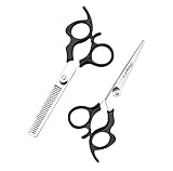 Meilleur ensemble de ciseaux de coiffure pour barbier, salon et usage personnel. Les ciseaux professionnels sont sûrs et faciles à utiliser sur les hommes, les femmes, les enfants, les personnes âgées, les bébés et les enfants.