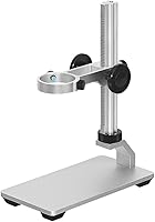 Vista 6 de Jiusion - Soporte de base universal ajustable de aleación de aluminio para microscopio digital USB, endoscopio, lupa, cámara de hasta 1.4