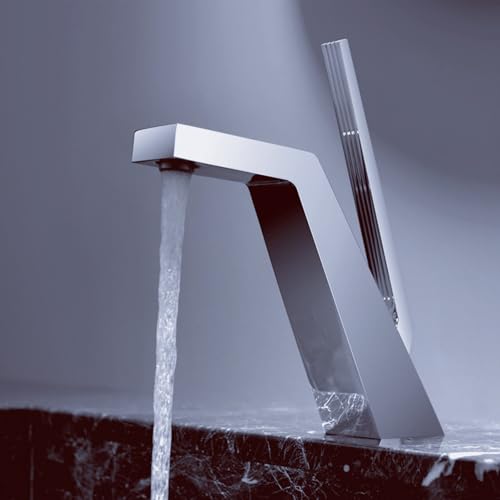 Mitigeurs de lavabo de salle de bains gris laiton robinet 1 trou