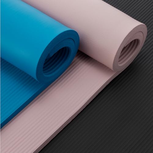 amazon basics 1 inch extra thick workout exercise yoga mat with carrying strap