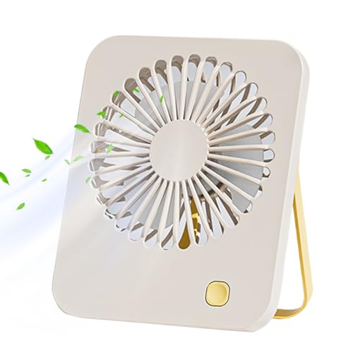 Ventilador de mesa - Enfriador de aire compacto con de 180°, ventilador silencioso alimentado por USB con asa para gimnasio, tienda de campaña, viajes al aire libre