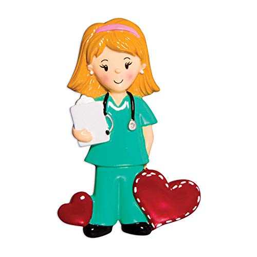 Personalized Medical Ornament - Nurse Christmas Ornament 2022, Doctor Ornaments, Medical Profession Ornaments, Physician Assistant Gifts - Scrubs Female - Free Customization #TOP2