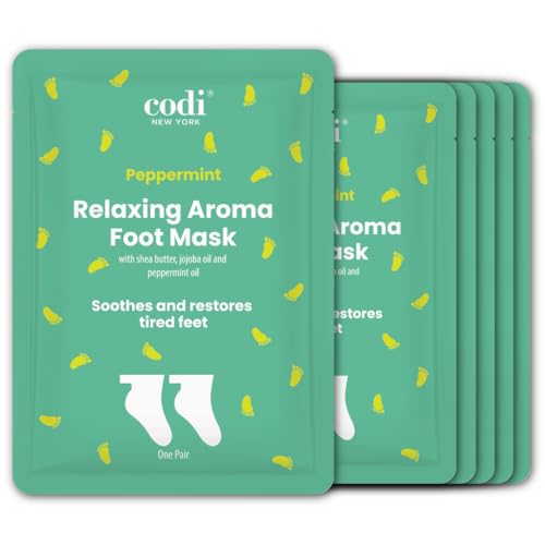 Codi New York Peppermint Foot Mask, 6 Pairs