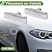 HOPESPANNER No.63148360589 Side Marker Light Cover for BMW E39 1997-2003 Waterproof White Blinker Corner Parking Light Turn Signal Light Lens Plastic 2 Pcs
