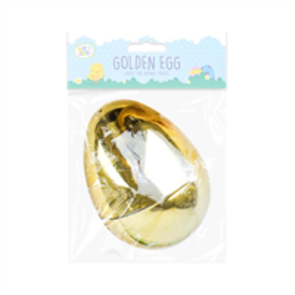 SRV Hub® 10cm Jumbo Fillable Egg for Easter, Golden Large Surprise Egg for Kids, Adults, Easter Egg Hunt Party Favor Toy