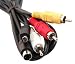 Bargains Depot® 5ft VMC-15FS Compatible AV TV-Out Audio Video cable Cord For Sony Camcorder HandyCam : DCR-SX44, DCR-SX44e, DCR-SX45, DCR-SX45e, DCR-SX50, DCR-SX50e