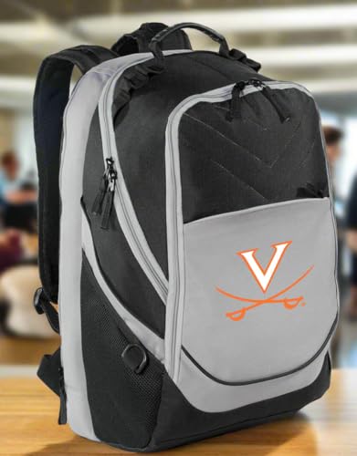 Image of Broad Bay University of Virginia Backpack | Official UVA Cavaliers Logo, Padded Laptop Computer Section, Premium 600D Nylon Fabric