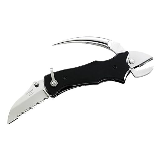 Herbertz Seglermesser, mit Zange und Marlspieker, AISI 420, Aluminium, Nylonetui