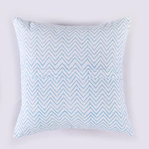 Image of Ravaiyaa - Attitude is everything Cotton Hand Block Printed Soft Cushion Cover Pillow Case 16 inch Square Cushion Sham Set of 2 Piece
