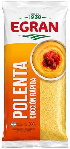 POLENTA COCCION RAPIDA - EGRAN - HARINA DE MAIZ DE COCCION RAPIDA PARA PREPARAR POLENTA - 500 GRAMOS