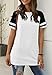 Adibosy Women Summer Casual Shirts: Short Sleeve Striped Tunic Tops - Ladies Loose Crew Neck Tee Tshirt Blouses White 2XL