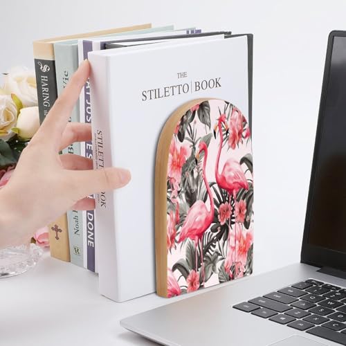 Sujetalibros antideslizante floral para evitar la caída de libros en la estantería 7