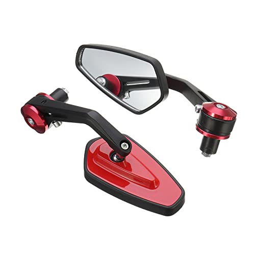 Espejos Trasero Espejo Retrovisor Lateral para Extremo Barra 7/8 y 22mm Aluminio para Motocicleta Espejos Retrovisores para Manillar Bicicleta Y Motocicleta Espejos Retrovisores Manillar