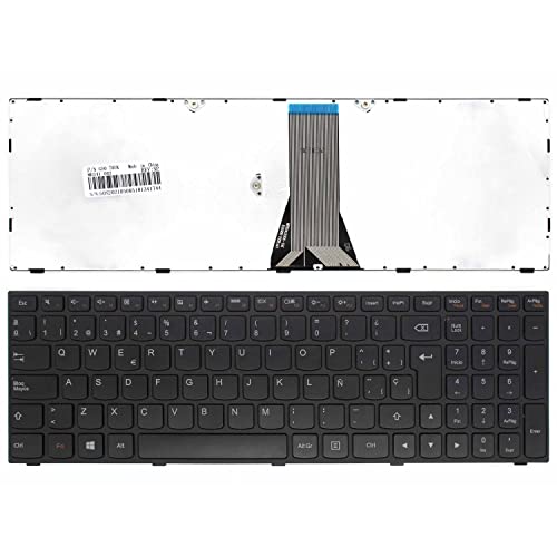 PORTATIL MOVIL - Teclado de repuesto compatible con LENOVO IDEAPAD G50-70 Z50-70 G50-30 Z50 B50-70 G500S G50-80 Teclas Recambio Keyboard Replacement Piezas Renovar Interior Laptop PC Computadora Fácil