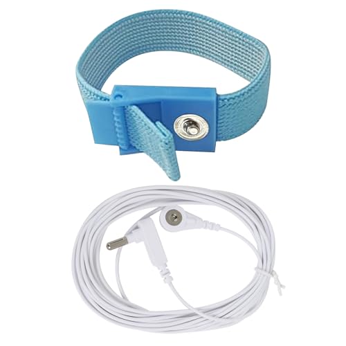 Grounding Wrist Strap,Grounding Wristband Wrist Straps Grounding Wires Grounding Bracelet with 15 Feet Grounding Cord Fits Most Earthing Grounding Products for Sleep Energy Healthy (1PCS)