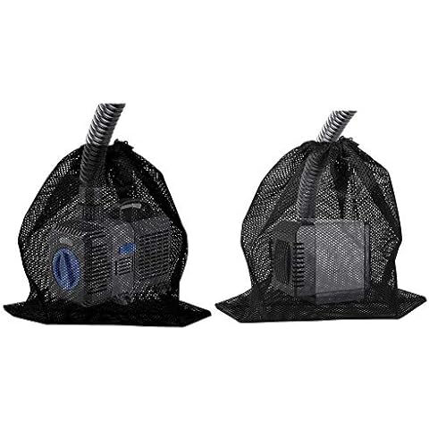 EastyGold Pump Barrier Bag Pond Filter Net Mesh Strainer Drawstring Pouch Bag 12"x 15.7" Large Pool Water Filter for Pond Biofilter Aquarium Outdoor Swimming Clean 2 Pack Cover
