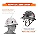 DS-SMAAT Full Brim Construction Hard Hat with Visor, 6-Point Ratchet Suspension Safety Helmet,Superior Impact Head Protection for Industry Use,ANSI Z89.1&OSHA Approved,Both for Men&Women(Matte Black)