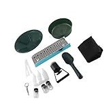 RiToEasysports Stück Goldwaschset, Tragbare Schleusenbox aus Aluminiumlegierung mit Rucksack, 12 Zoll, Leichte Schürfausrüstung für Flüsse und Bäche