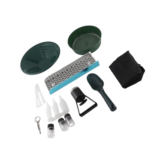 Marhynchus Kit Portátil de Garimpo de Ouro Kit de Caixa de Eclusa de Ouro de Prospecção de Com Mochila de Caixa de Eclusa de Liga de Alumínio e Design de Travamento para Dragagem