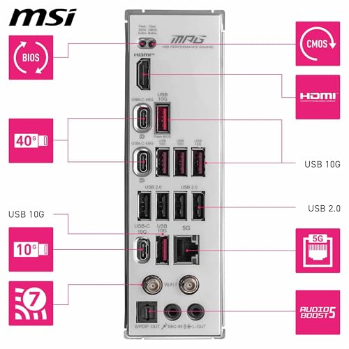 Image of MSI MPG X870E Edge TI WiFi Motherboard, ATX - Supports AMD Ryzen 9000 /8000 / 7000 Processors, AM5-80A SPS VRM, DDR5 Memory Boost 8400+MT /s (OC), PCIe 5.0 x16, M.2 Gen5, Wi-Fi 7, 5G LAN