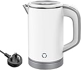 800ml Small Electric Kettle, 600W Fast Boil Travel Kettle, Cordless Portable Mini Kettle with Stainless Steel Interior, Auto Shut-Off & Boil-Dry Protection