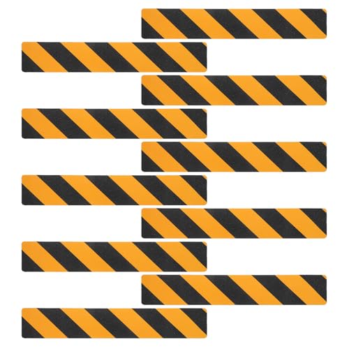 Bandes antidérapantes escalier pour marches extérieures Mipcase en PVC noir et jaune