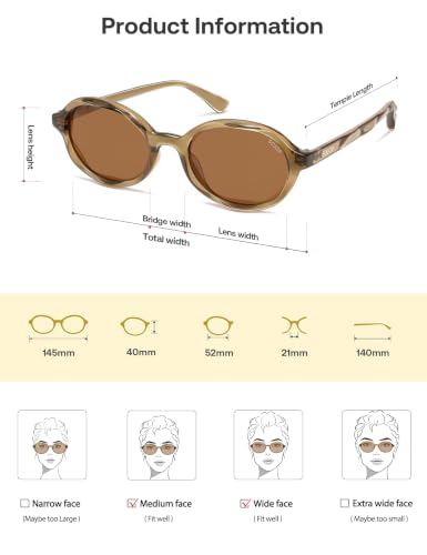 Image of SOJOS Trendy Polarized Oval Sunglasses for Women Men,Fashion Ovale Rounded Shades Fashion Wave Frame UV400 Protected SJ2697