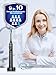 COSLUS C40 Sonic Electric Toothbrush for Adults: 47000 VPM for Deep Cleaning & Whitening with Travel Case - 5 Modes for Sensitive Teeth & Braces, Wireless Charging, 6 Brush Heads, Black & Green (2PCS)