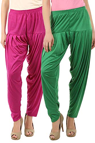 Image of Buy That Trendz Womens Patiala Pants Cotton Viscose Patiyala Salwar Harem Bottoms Pants