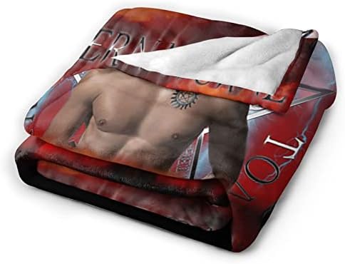 N A Supernatural Dean Wester Sexy Throw Blanket Fleece Blanket Light Anti-Pilling Flannel Super Soft Comfortable and Luxurious Bed Flannel Fleece Blanket Throw 50x40 inch