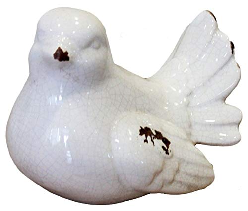 Keyhomestore Colombe en céramique idéal comme décoration - 13 x 12 cm Cover